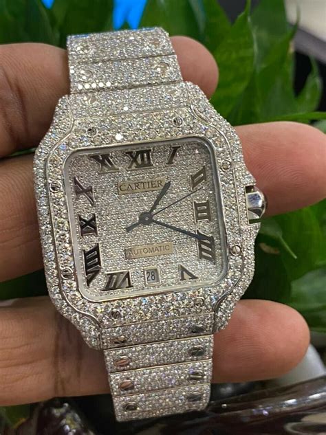 cartier watch men's diamond